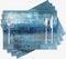 set de table bleue art moderne