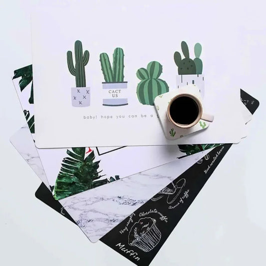 set de table cactus flamingo minimaliste