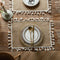 set de table en jute brodée