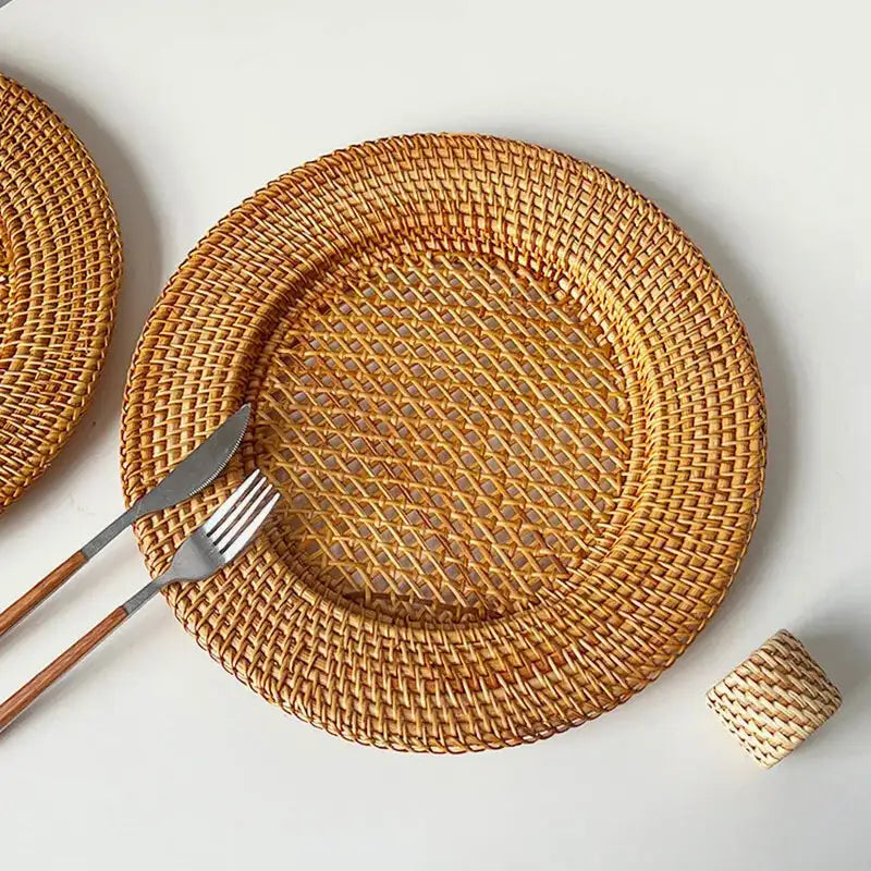 set de table rotin rond
