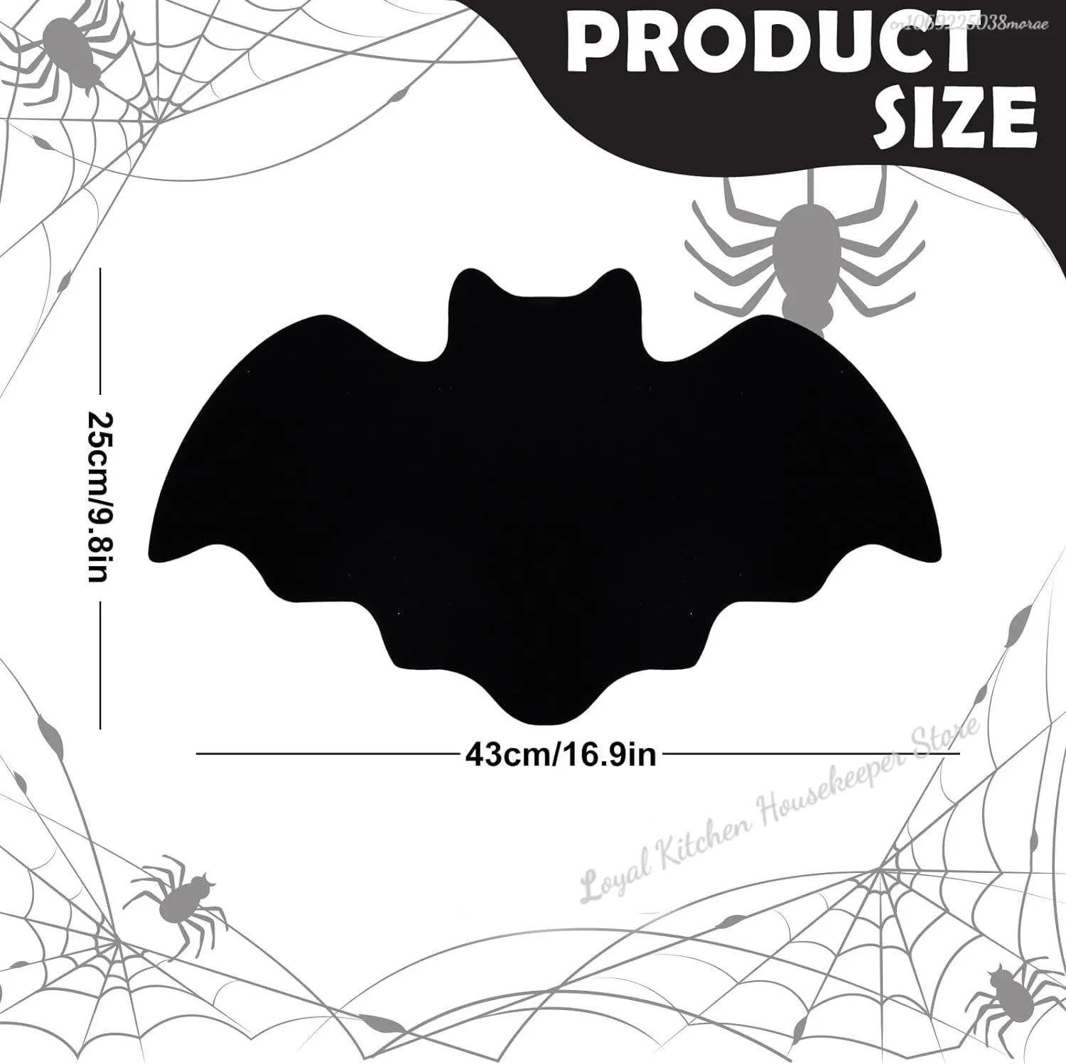 set de table chauve-souris halloween taille 1