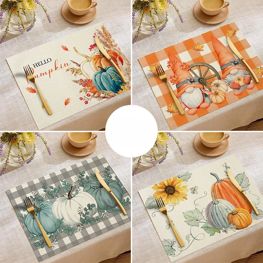 set de table citrouille halloween