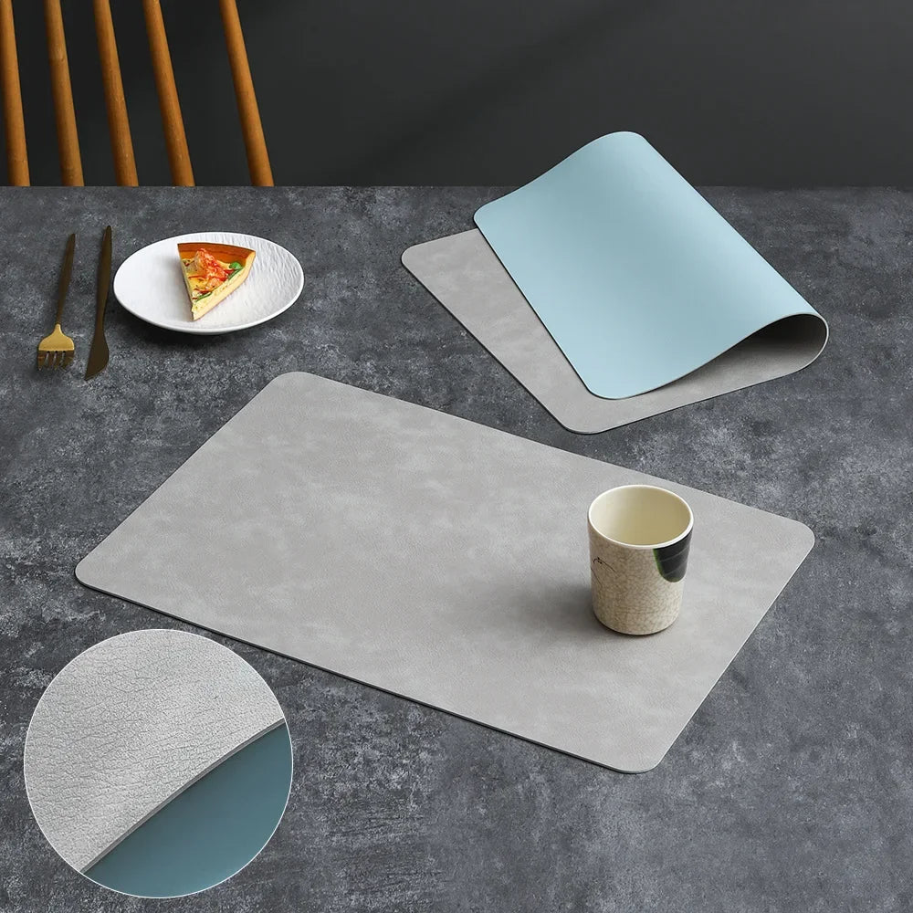 set de table cuir de vache réversible carré