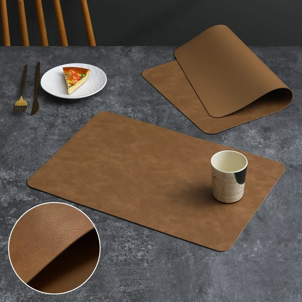 set de table cuir de vache réversible carré