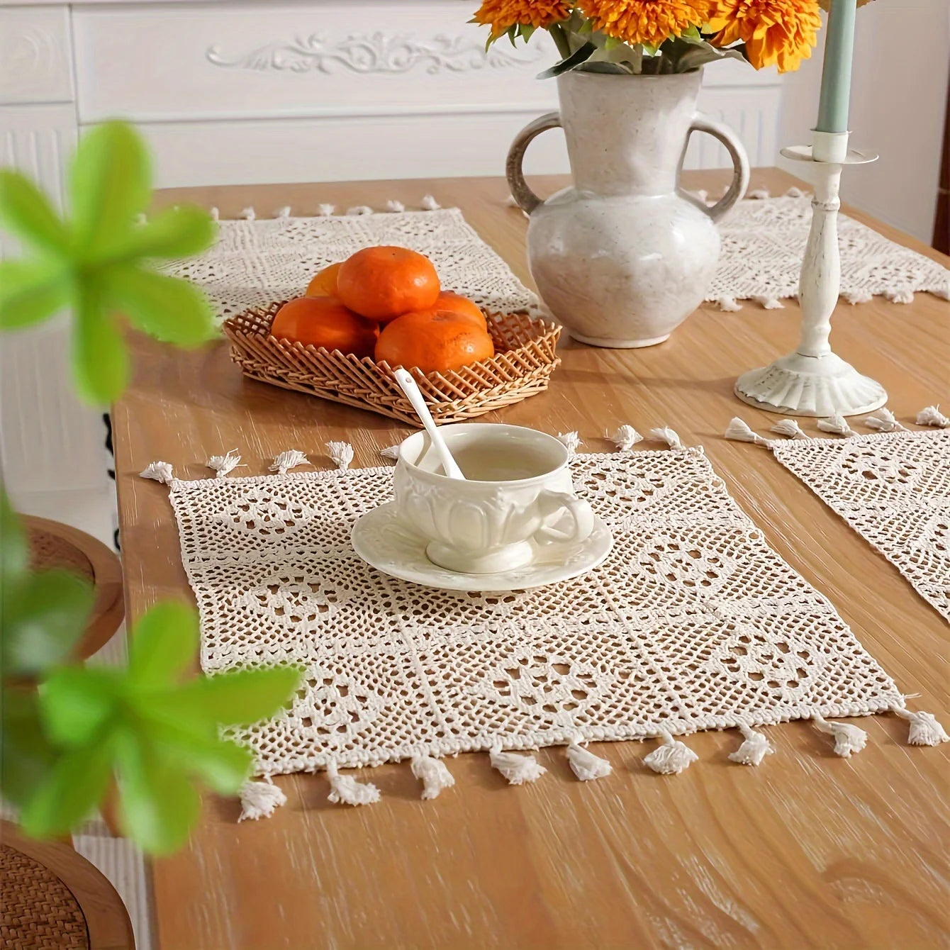 set de table fait main coton bohême