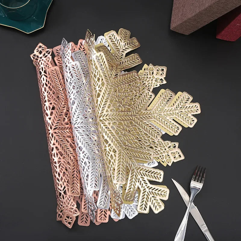 set de table flocon de neige noël