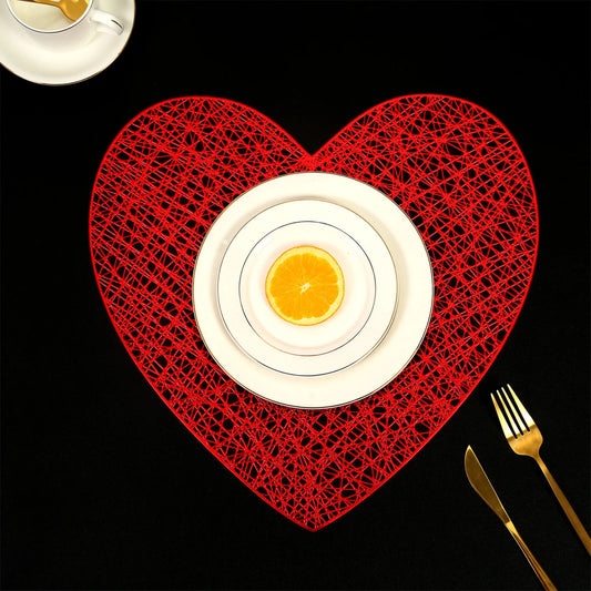 set de table forme de cœur