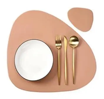 set de table forme rond noir