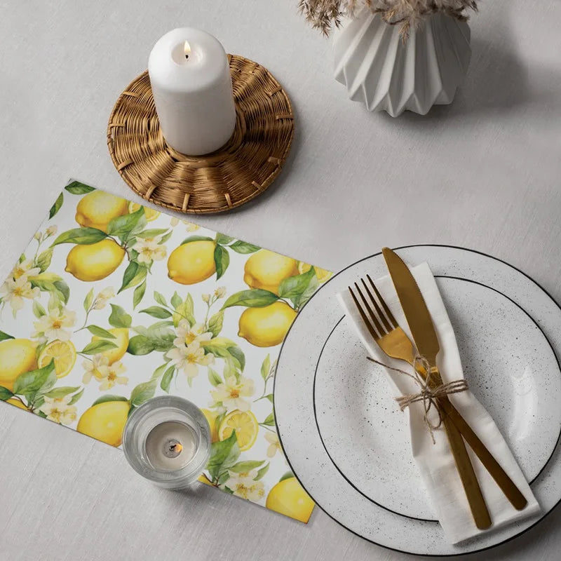 set de table fruits été