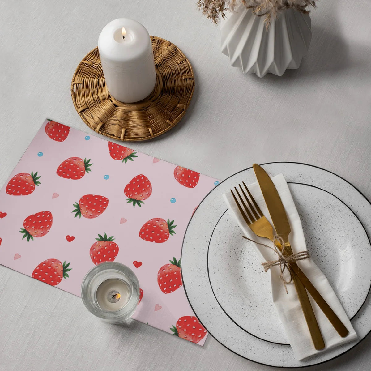 set de table fruits été tablefraise