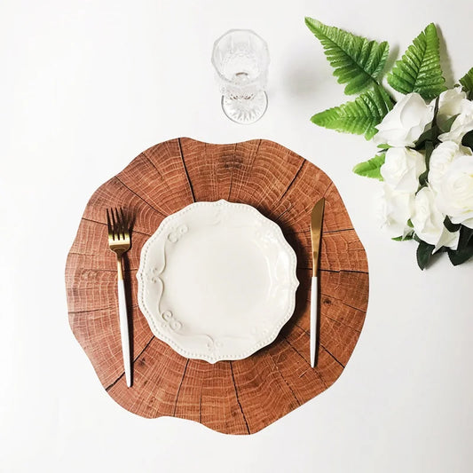 set de table imitation bois