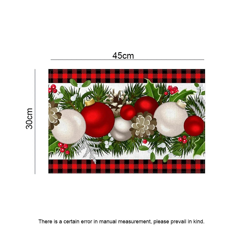 set de table motif guirlande pour Noël taille