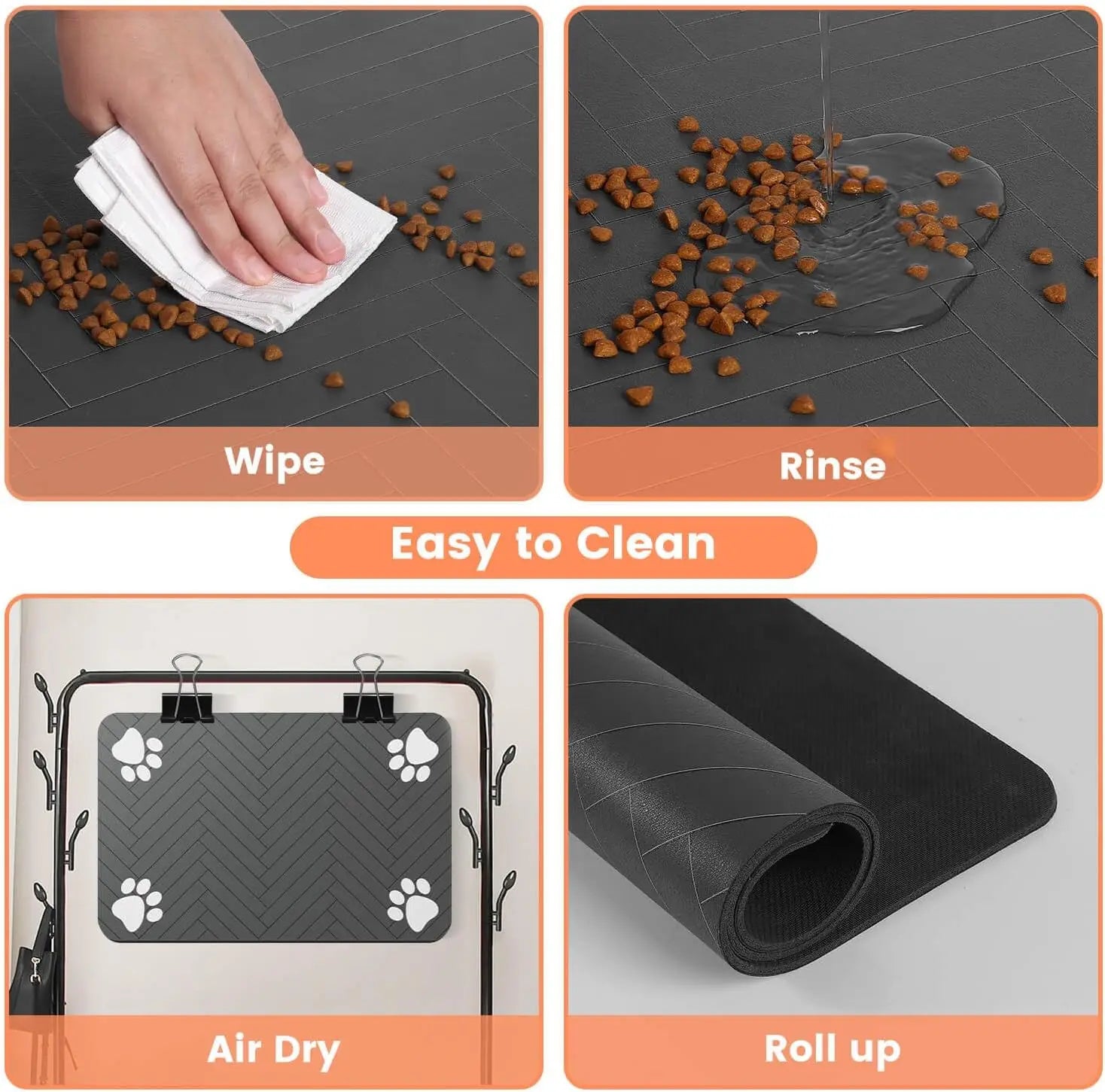 set de table pour animaux Caoutchouc Imperméable easy to clean