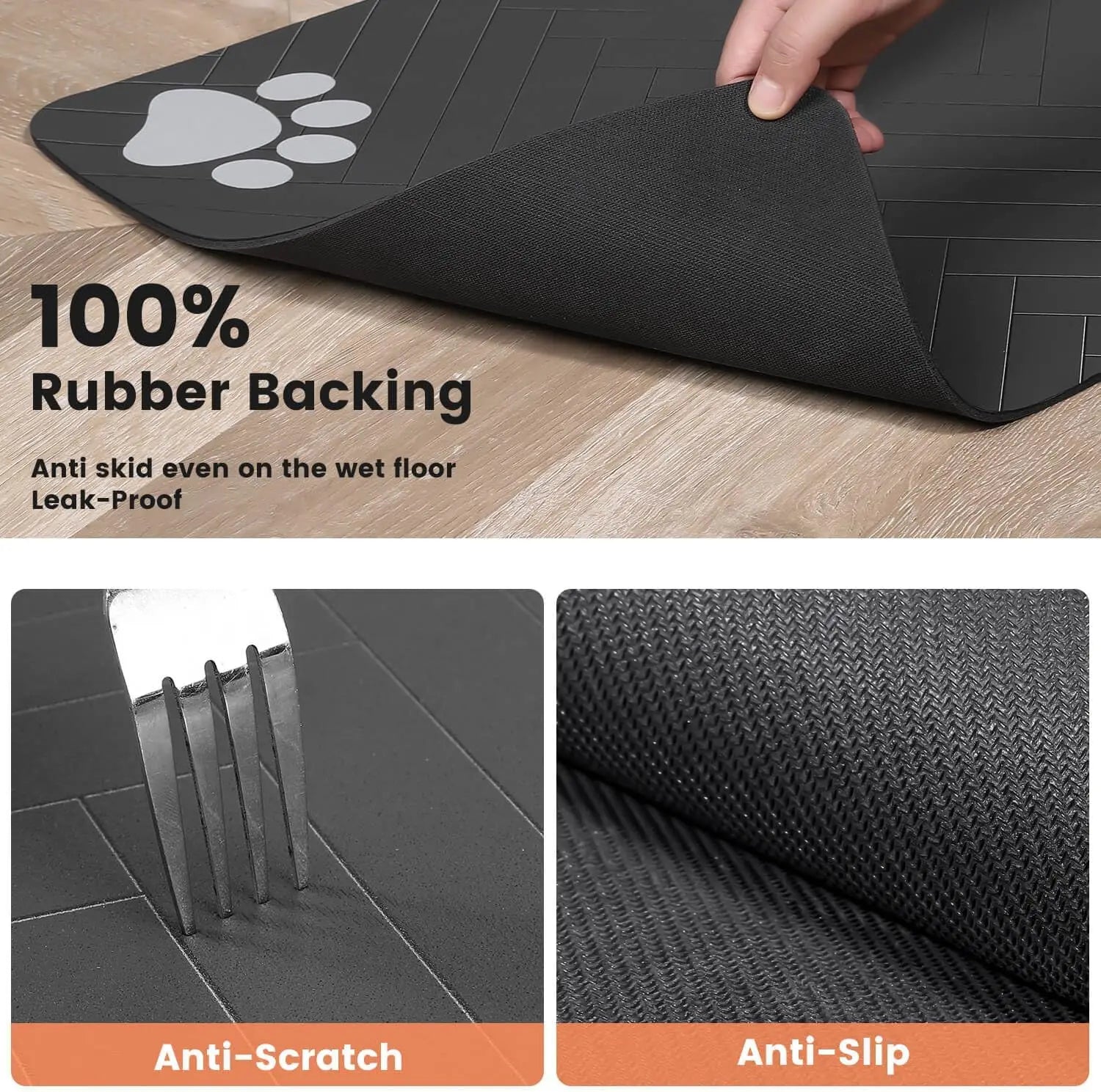 set de table pour animaux Caoutchouc Imperméable matiere
