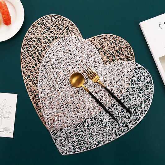 set de table pvc forme de coeur