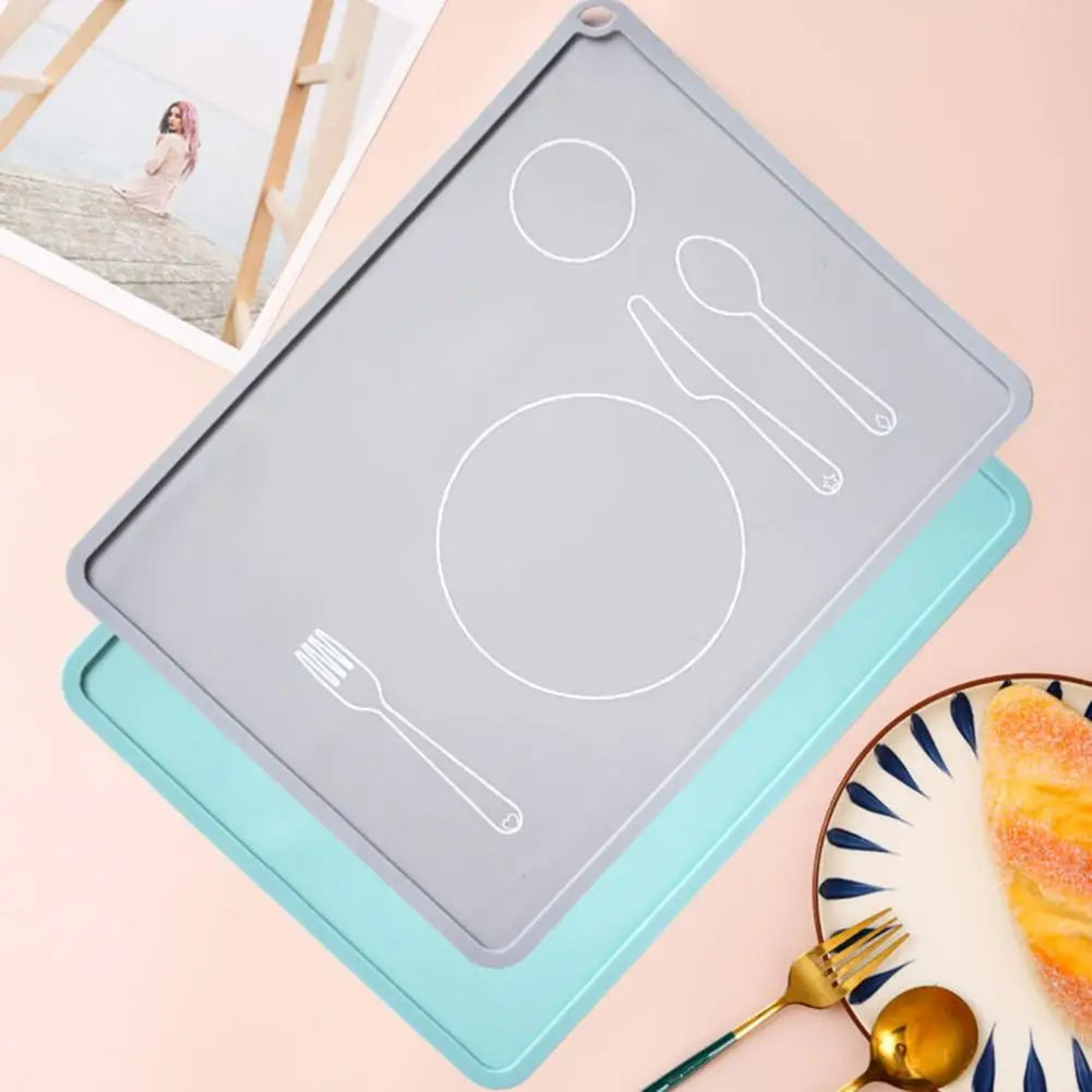 set de table réutilisable Montessori pour enfants gris