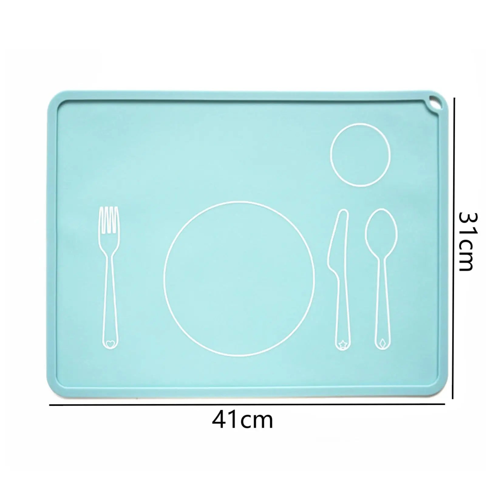set de table réutilisable Montessori pour enfants turquoise 