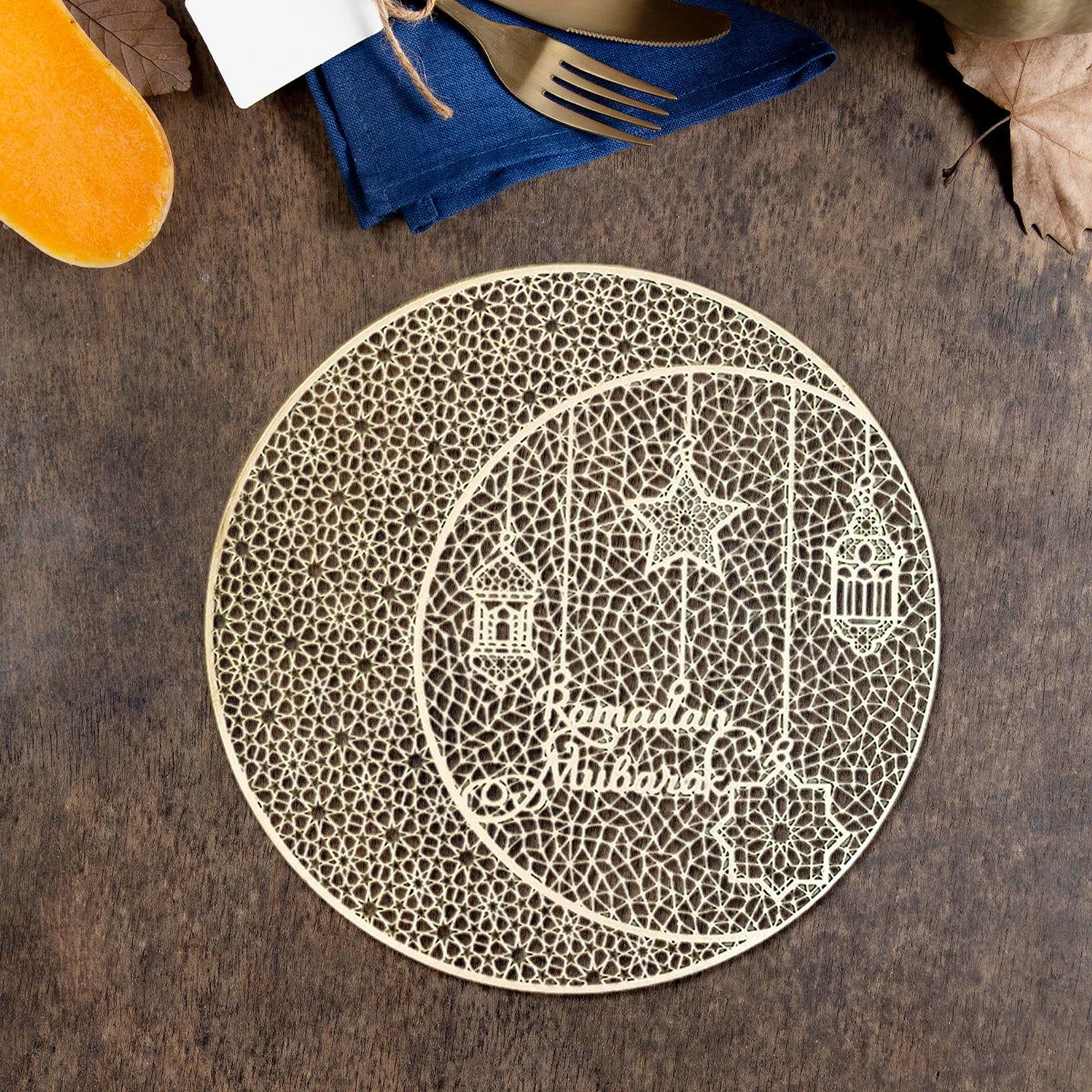 set de table rond ramadan aïd