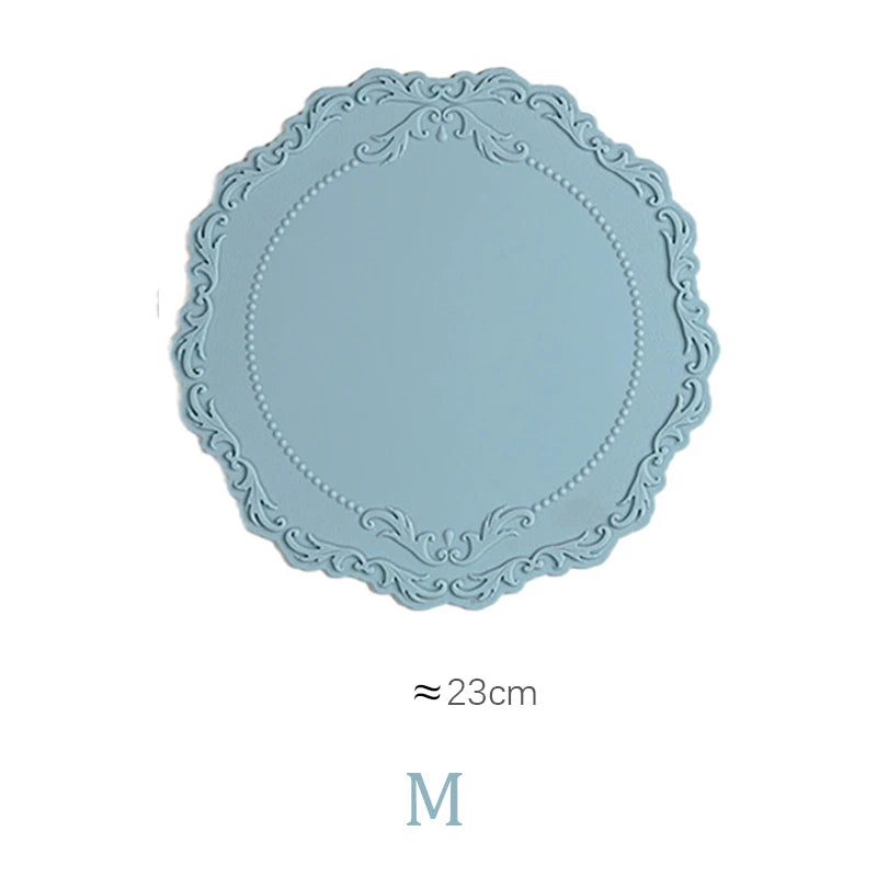 set de table silicone élégant bleue ciel
