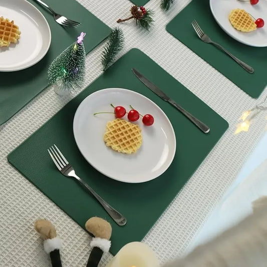 set de table vert pvc