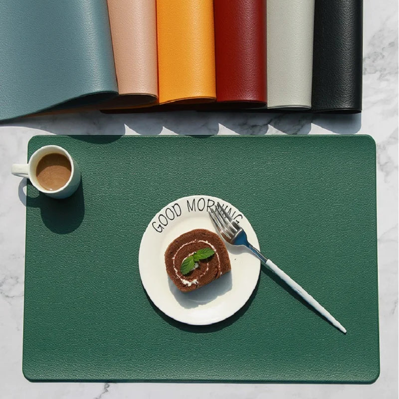 set de table vert pvc
